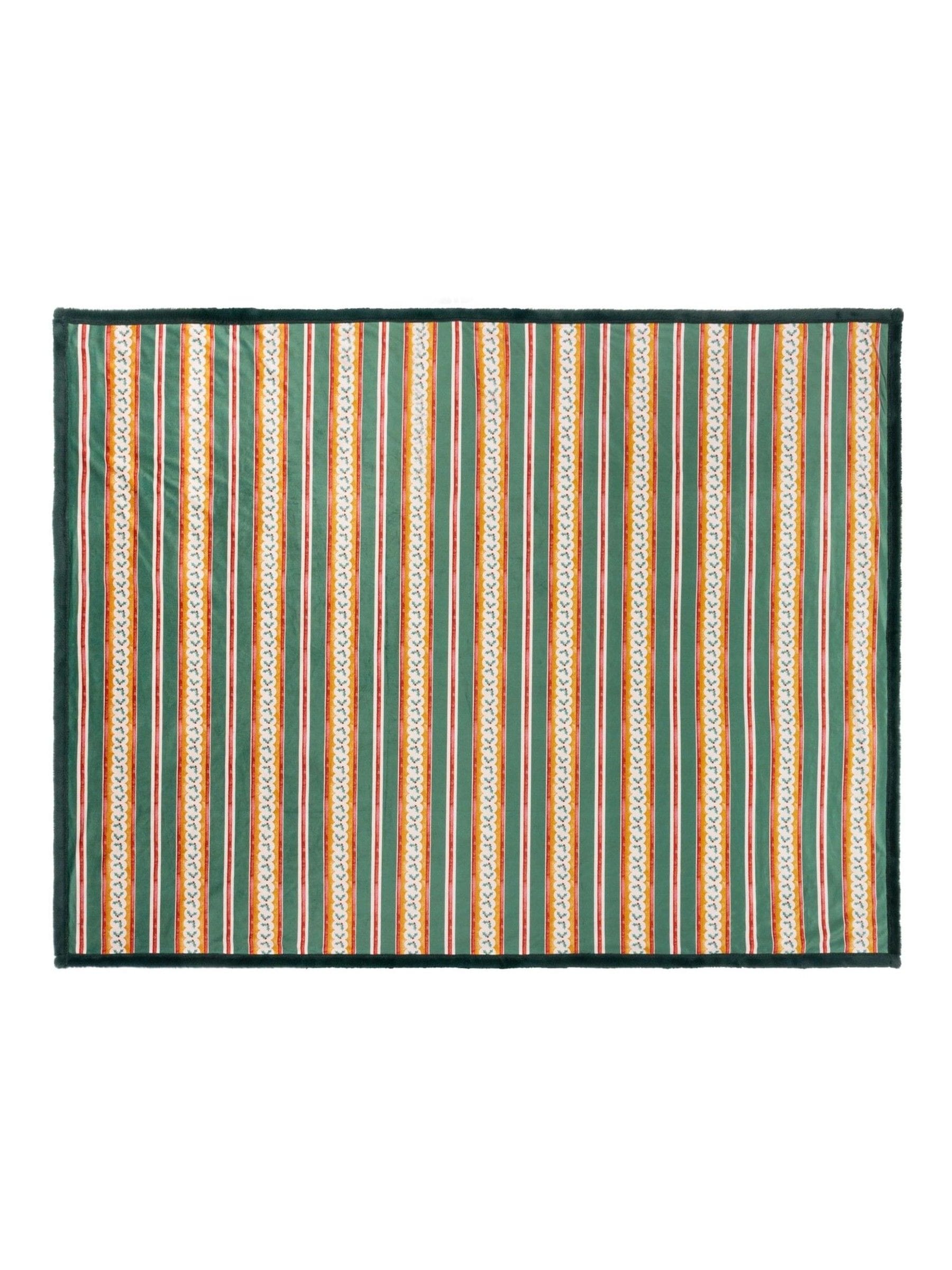 Furn Green Christmas faux fur throw 180x130cm (British brand)
