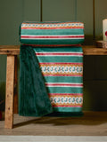 Furn Green Christmas faux fur throw 180x130cm (British brand)