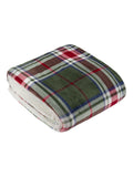 Wylder Green/Red Braemar Tartan Throw - British product