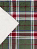 Wylder Green/Red Braemar Tartan Throw - British product