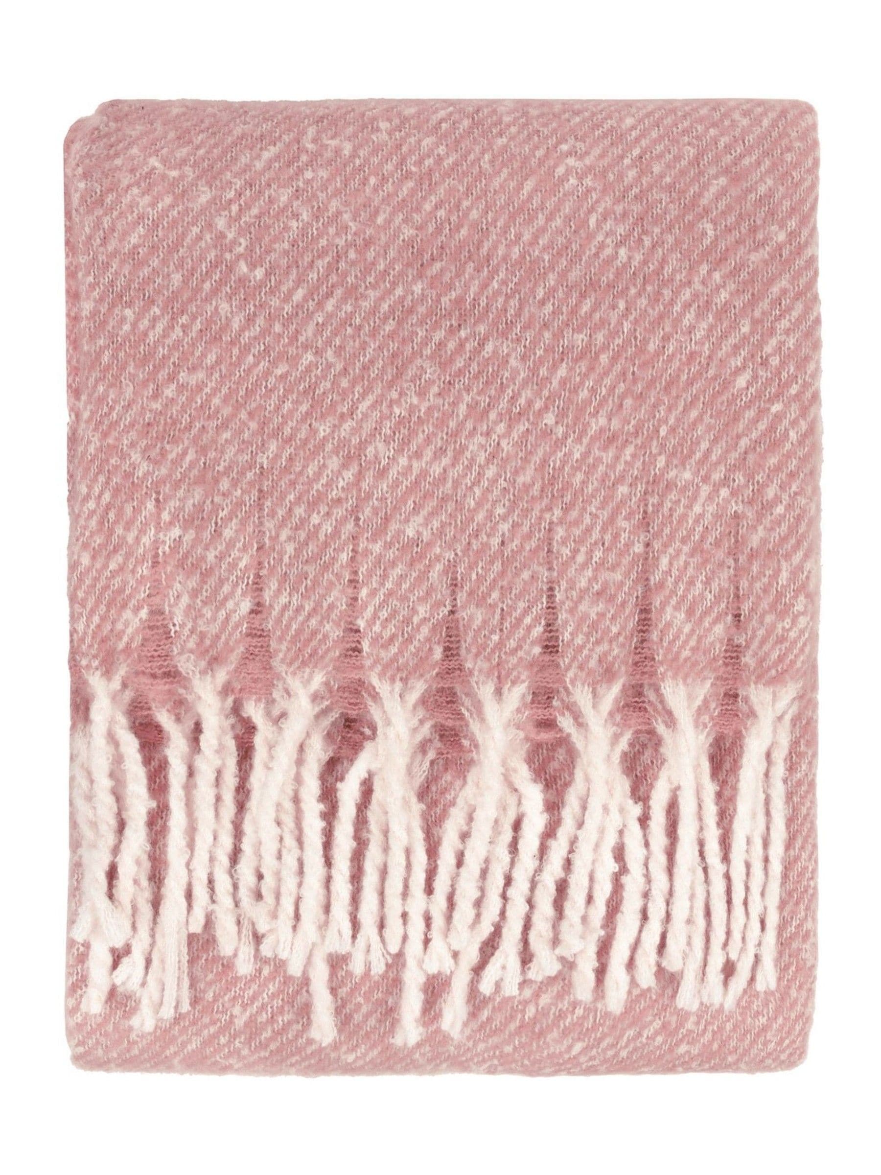 Wylder Purple Heather Isla soft tasselled throw - British product