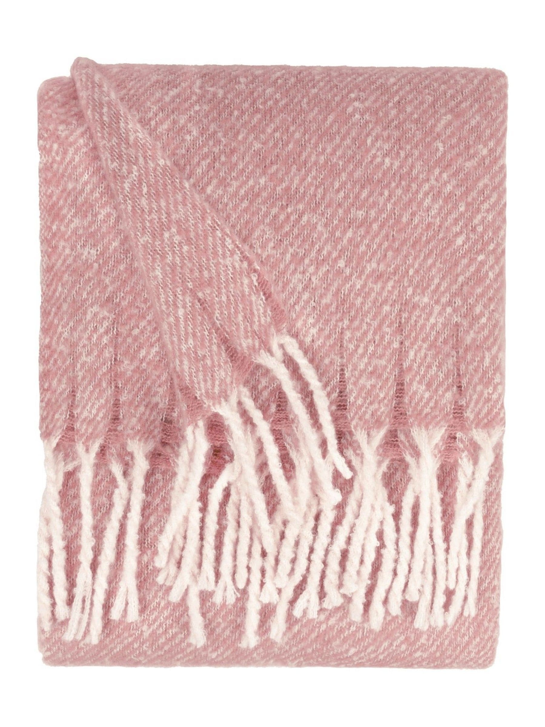 Wylder Purple Heather Isla soft tasselled throw - British product
