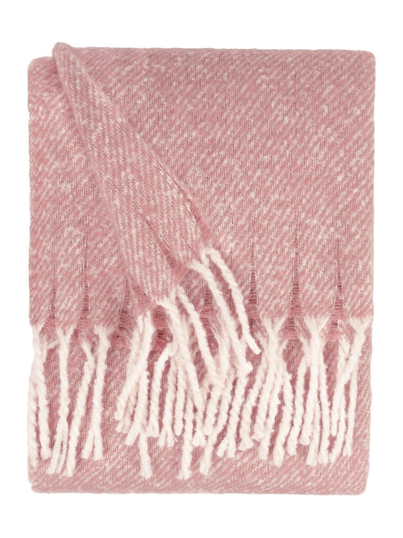 Wylder Purple Heather Isla soft tasselled throw - British product