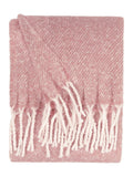 Wylder Purple Heather Isla soft tasselled throw - British product