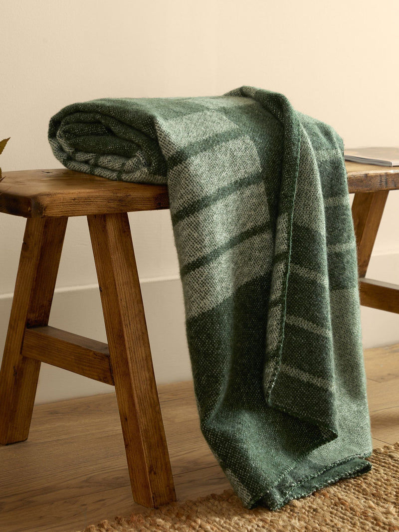 Yard Moss Harlech woven throw 180cm x 130cm, imported from the UK