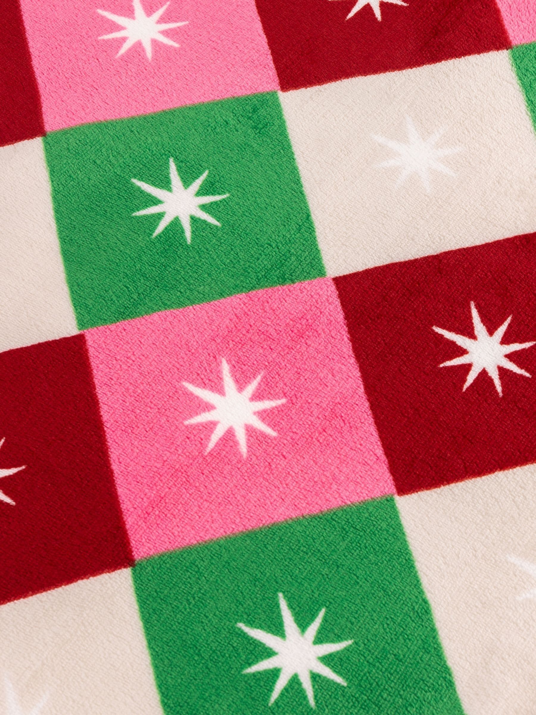 Furn multicolour Star Sherpa fleece throw - British product