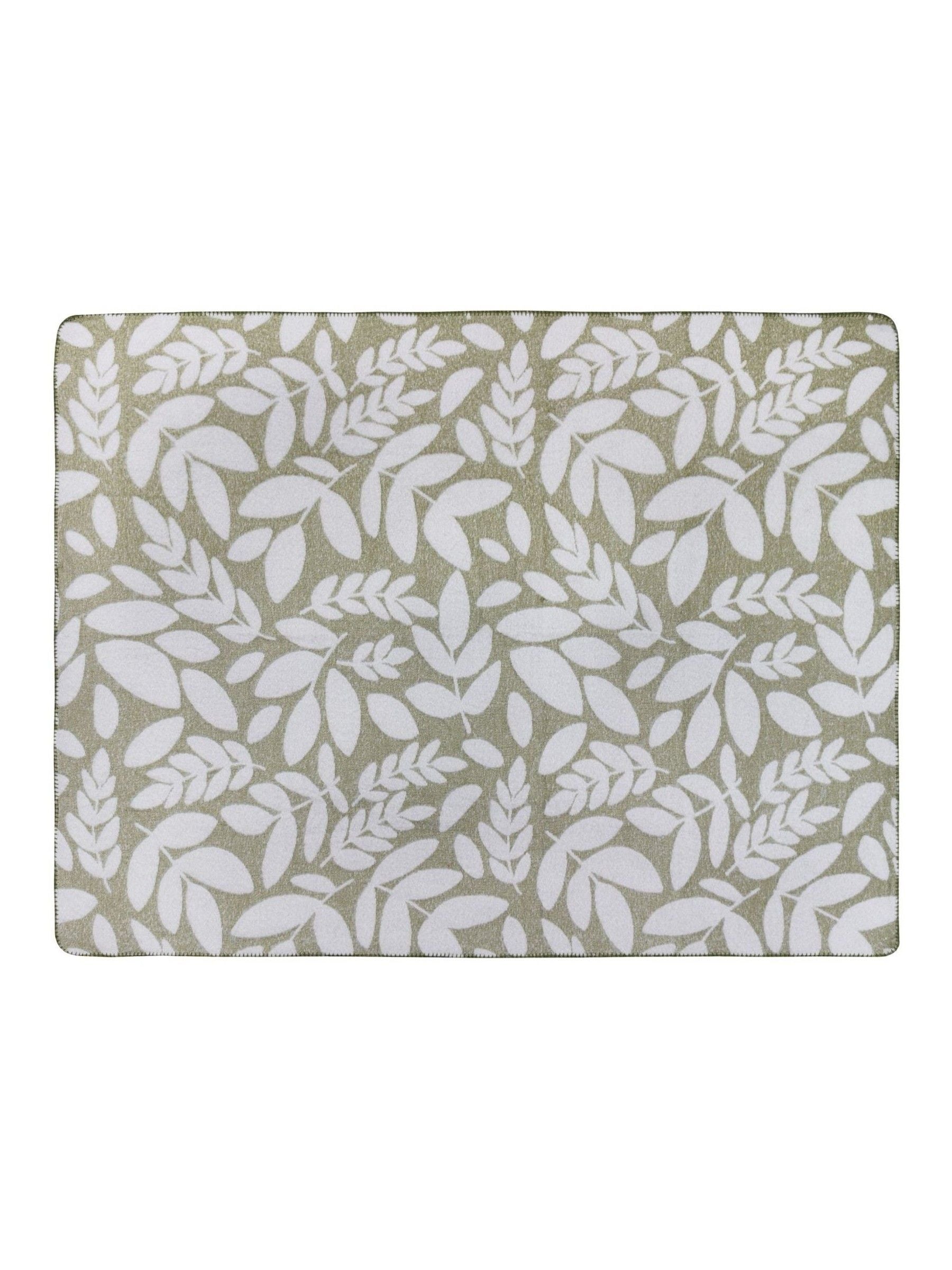 Wylder Olive Green Hazel Woven Throw (British brand)