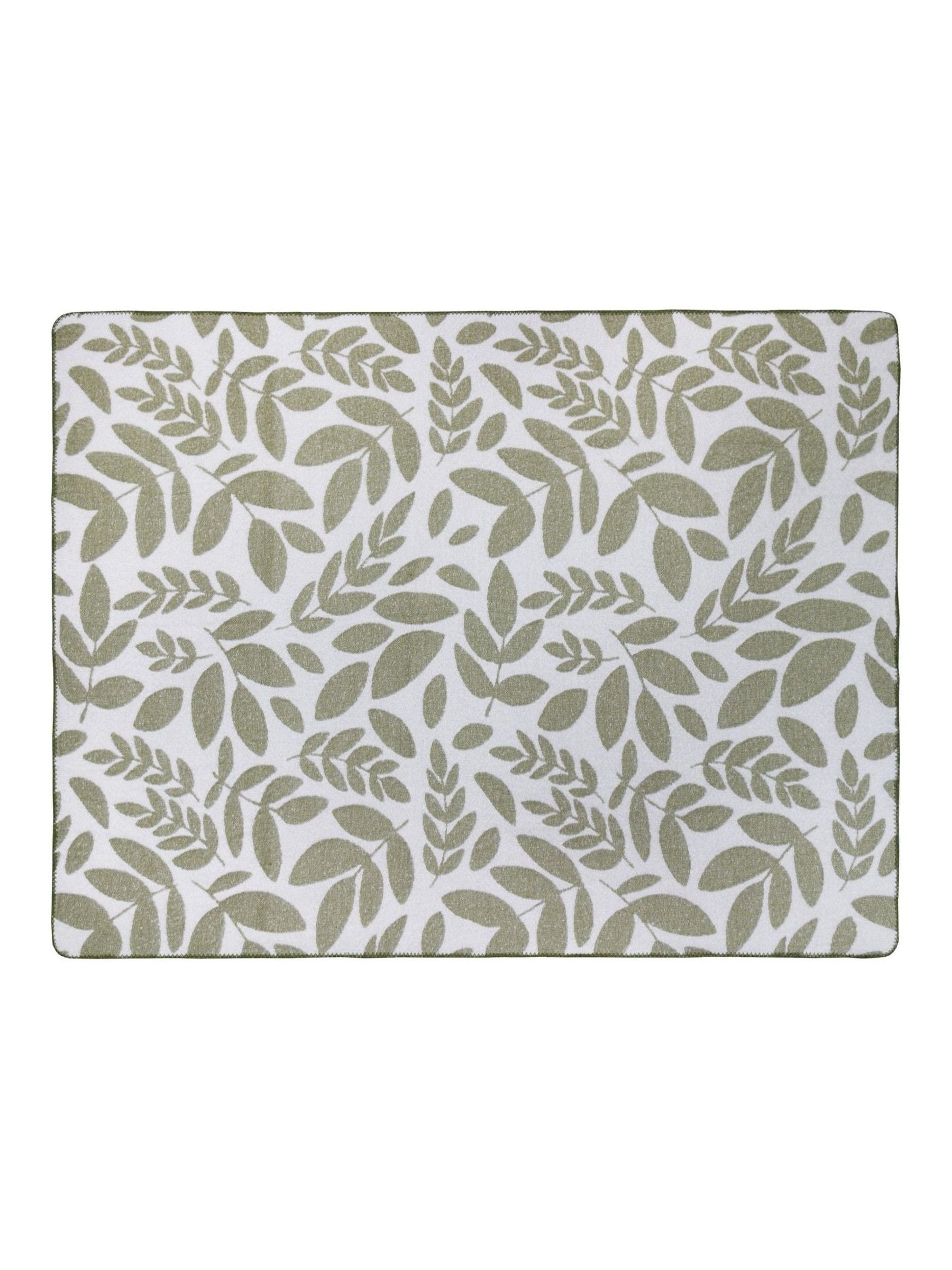 Wylder Olive Green Hazel Woven Throw (British brand)