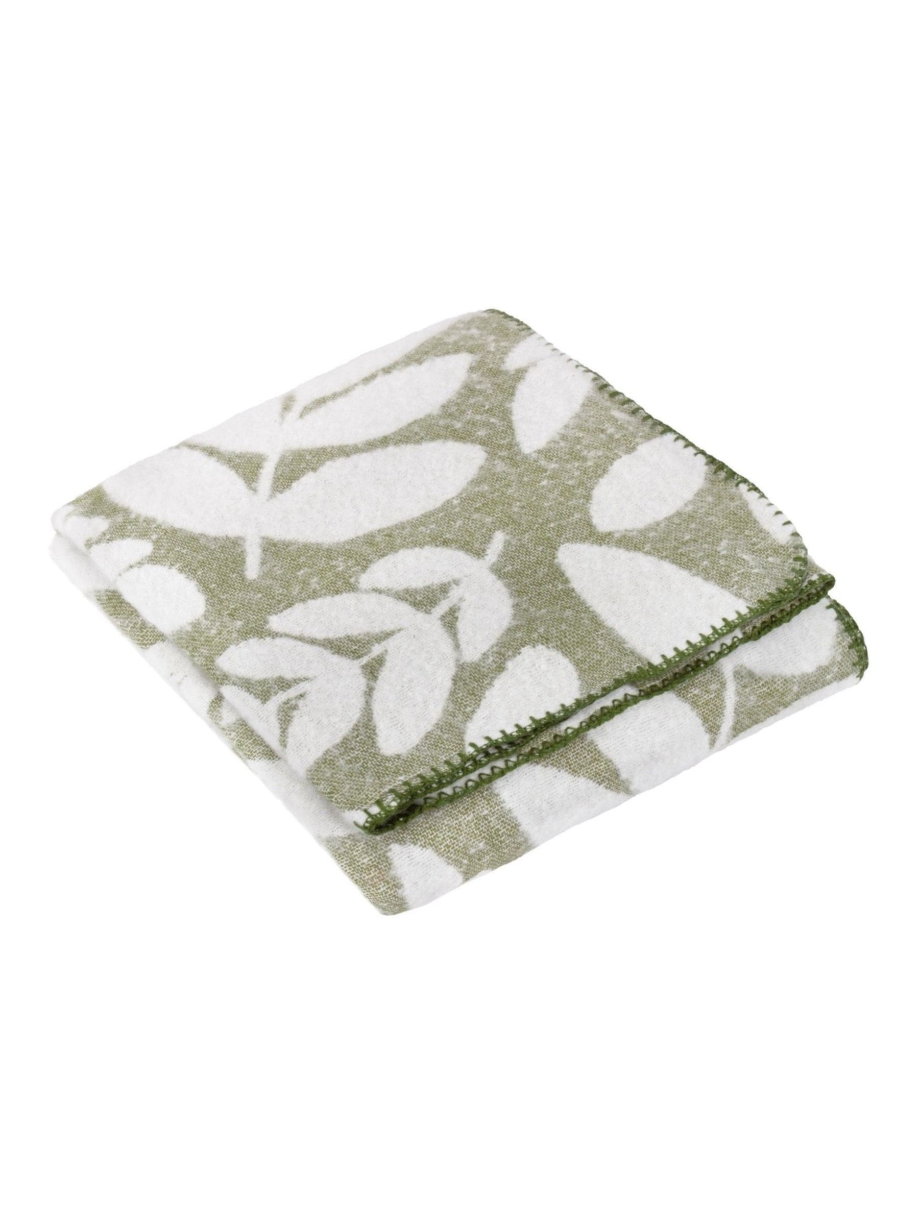 Wylder Olive Green Hazel Woven Throw (British brand)