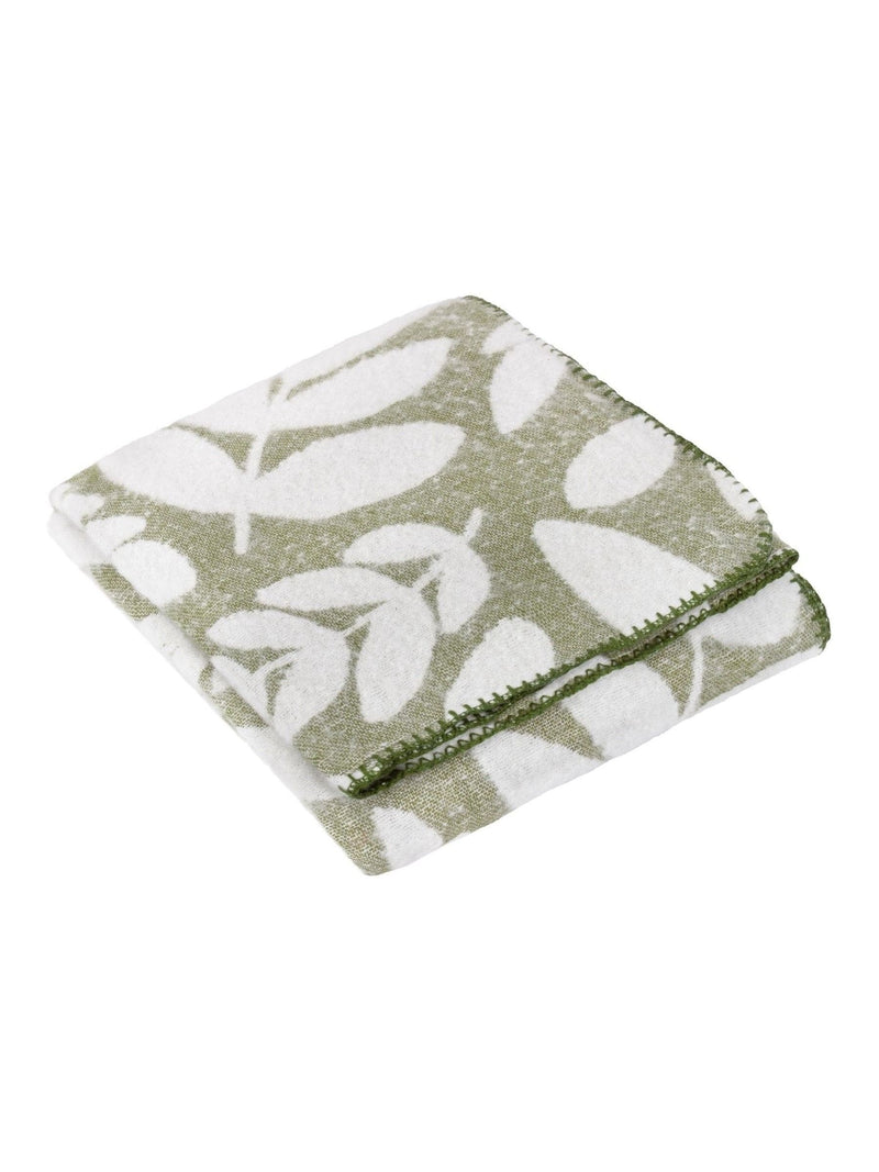 Wylder Olive Green Hazel Woven Throw (British brand)
