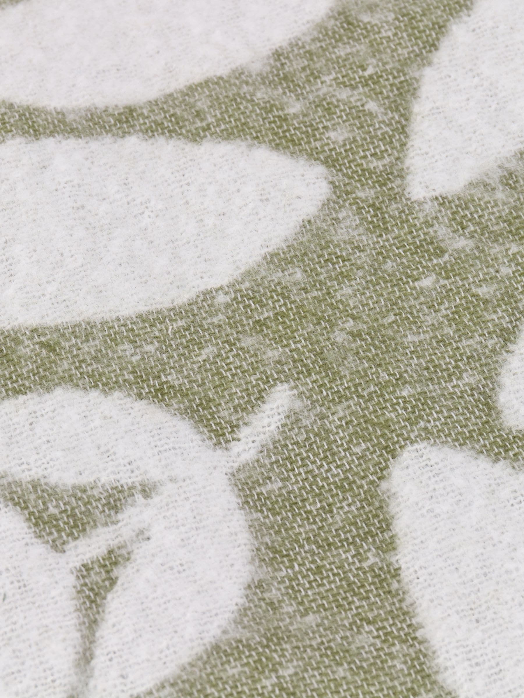 Wylder Olive Green Hazel Woven Throw (British brand)