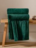 Furn Emerald Green Harrow Fleece Throw