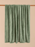 Furn sage green fleece throw 180x140cm (British brand)