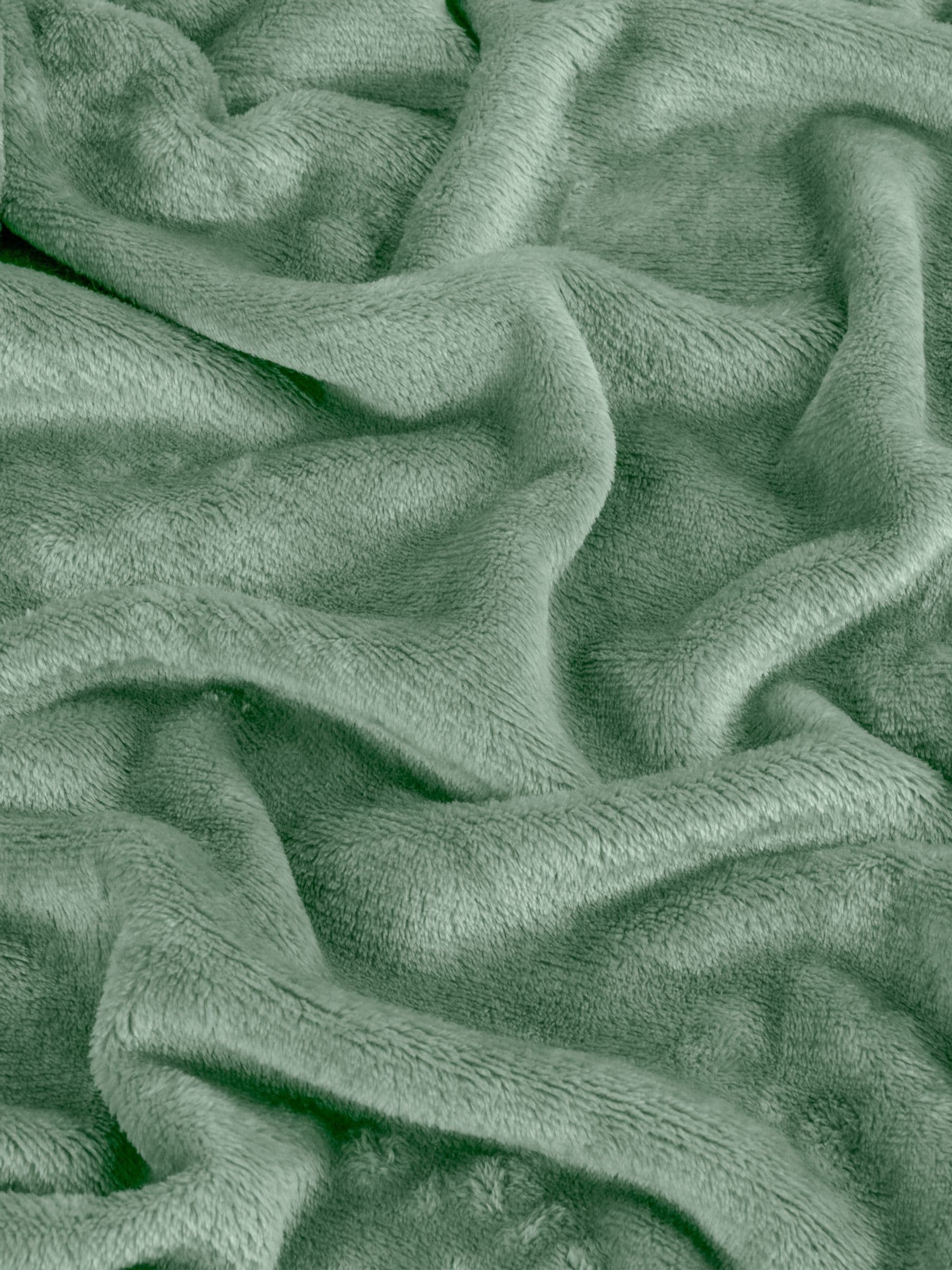 Furn sage green fleece throw 180x140cm (British brand)