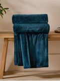 Furn Midnight Blue Harrow Fleece Throw