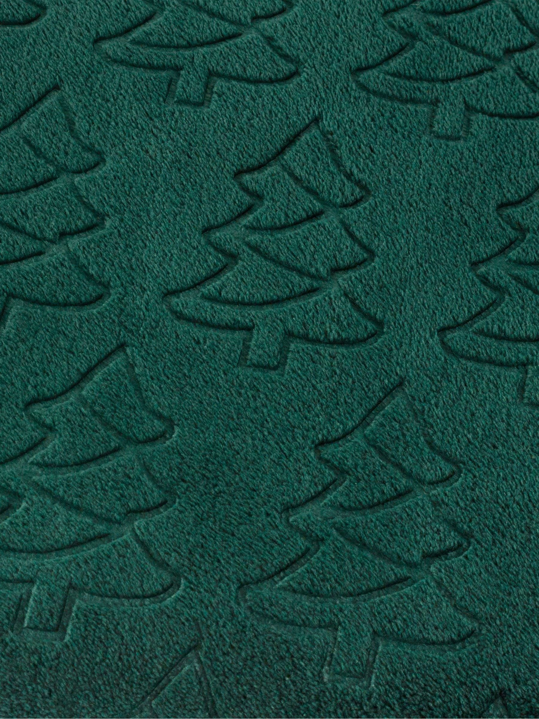 Furn Emerald Green Christmas Festive Trees Fleece Throw
