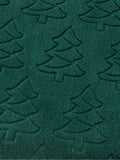 Furn Emerald Green Christmas Festive Trees Fleece Throw