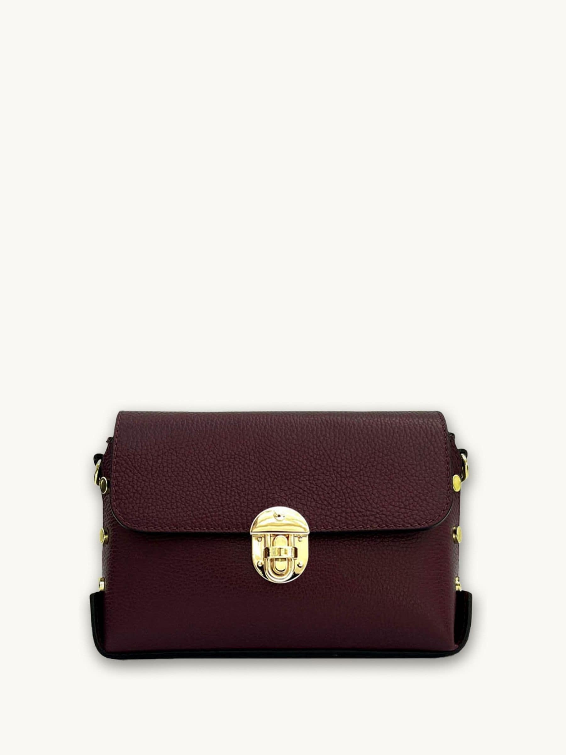 Apatchy Burgundy The Bloxsome Leather Cross-Body Bag