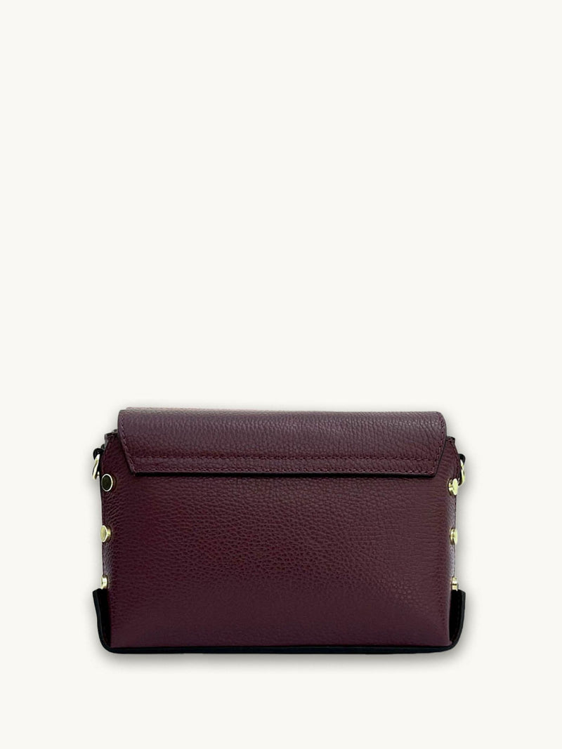 Apatchy Burgundy The Bloxsome Leather Cross-Body Bag