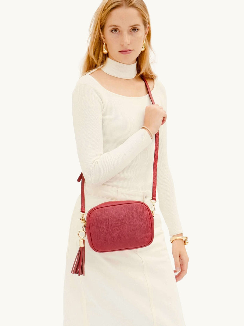Apatchy Red The Tassel Leather Cross-Body Bag