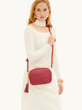 Apatchy Red The Tassel Leather Cross-Body Bag