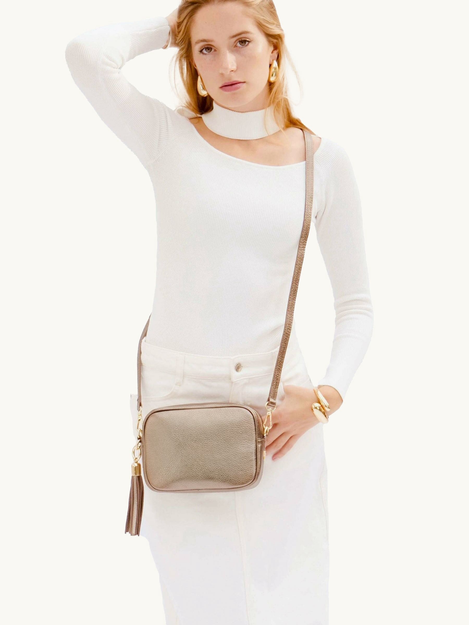 Apatchy Bronze The Tassel Leather Cross-Body Bag