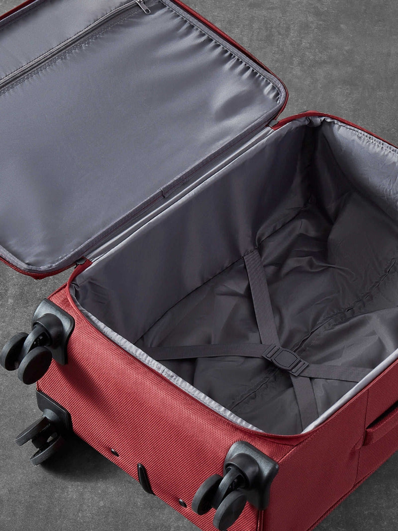 Rock red Tokyo cabin suitcase, lightweight British luggage brand
