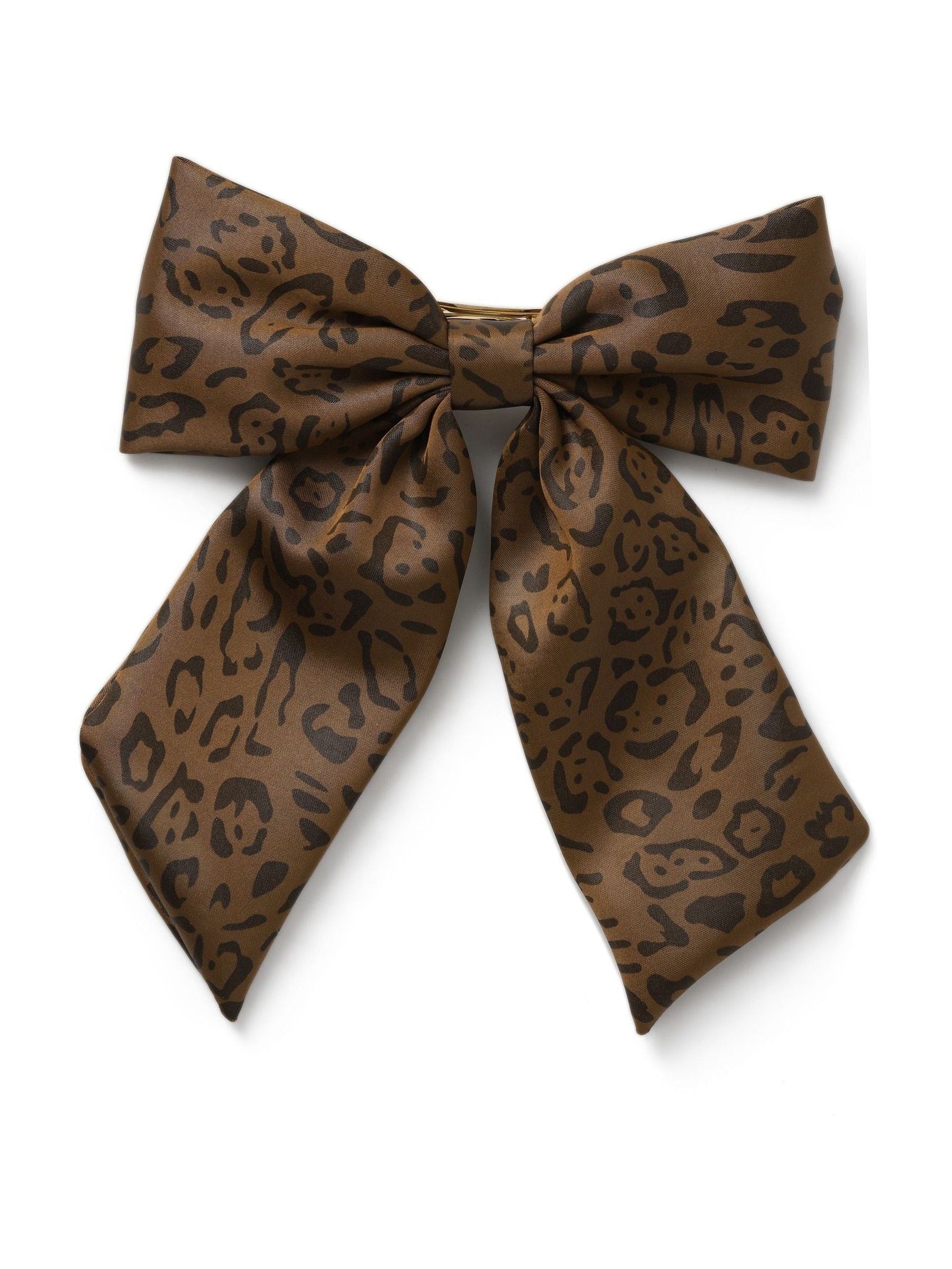 Aela leopard brown hair bow - British brand