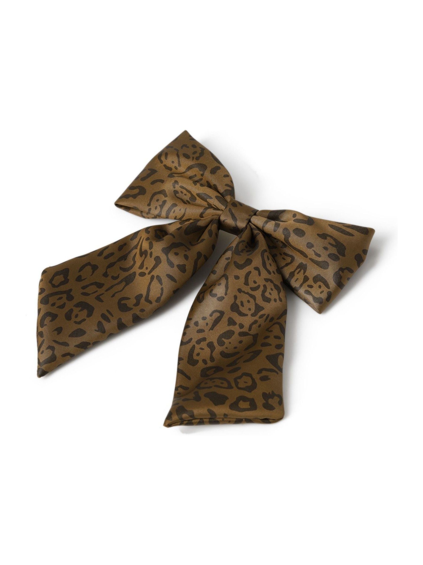 Aela leopard brown hair bow - British brand
