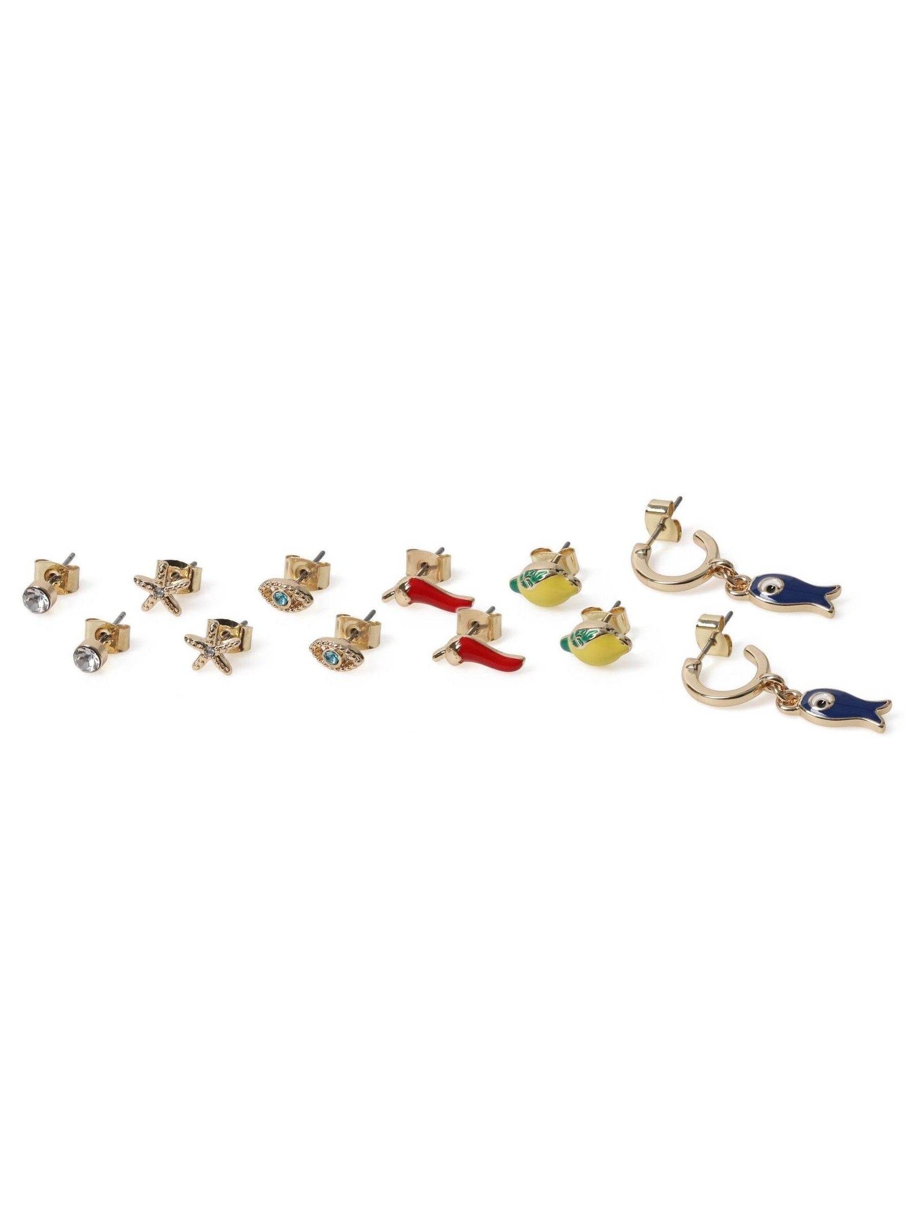 Aela red fruit stud earrings multipack, UK version