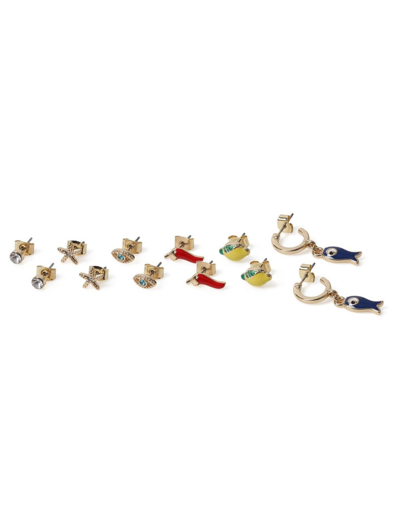 Aela red fruit stud earrings multipack, UK version