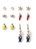 Aela red fruit stud earrings multipack, UK version