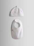 JoJo Maman Bébé pink heart hat and bib set (British brand)