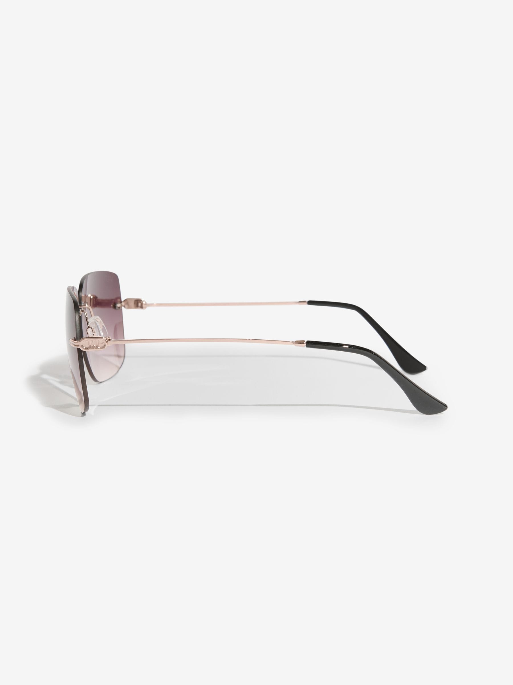 Lipsy sunglasses black square rimless (British brand)