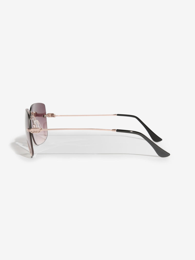 Lipsy sunglasses black square rimless (British brand)