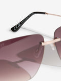 Lipsy sunglasses black square rimless (British brand)