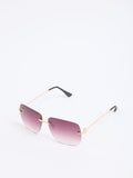 Lipsy sunglasses black square rimless (British brand)