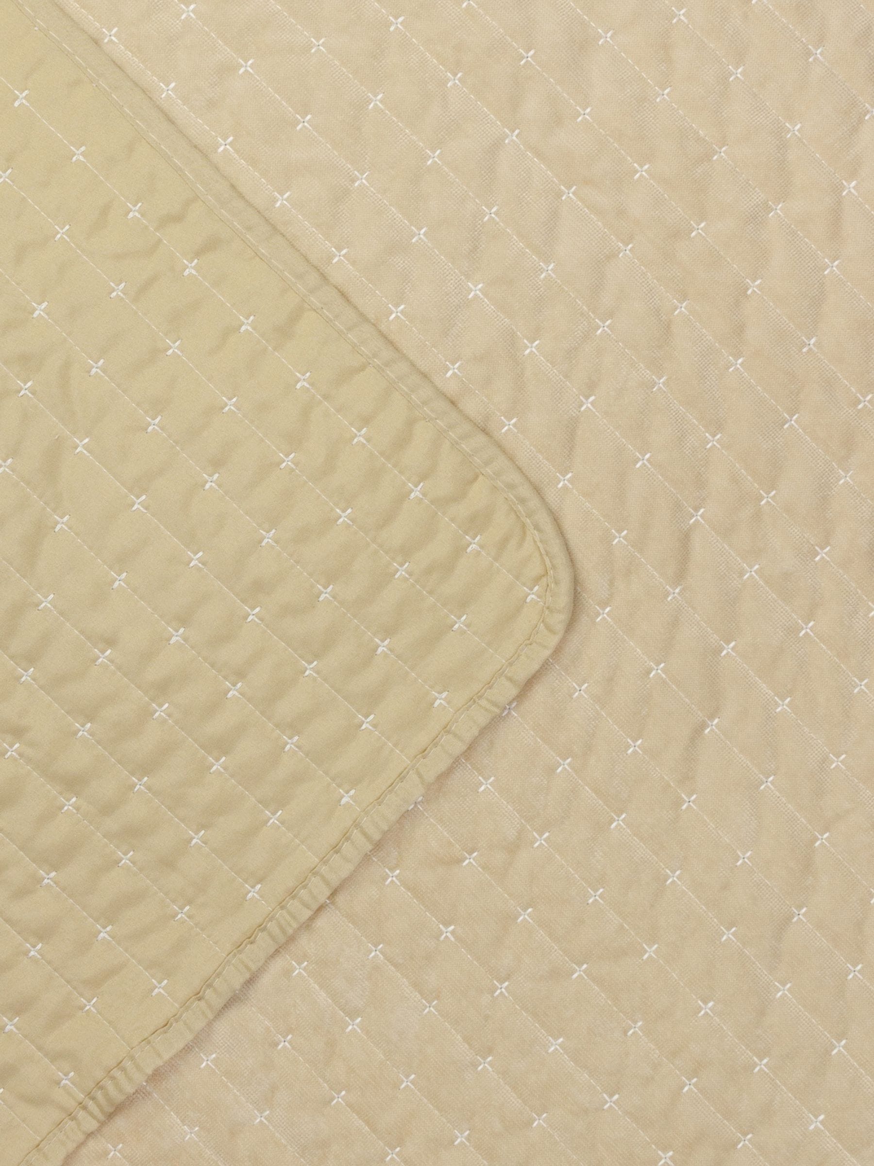 Paoletti champagne Henley pin-cord bedspread, imported from the UK