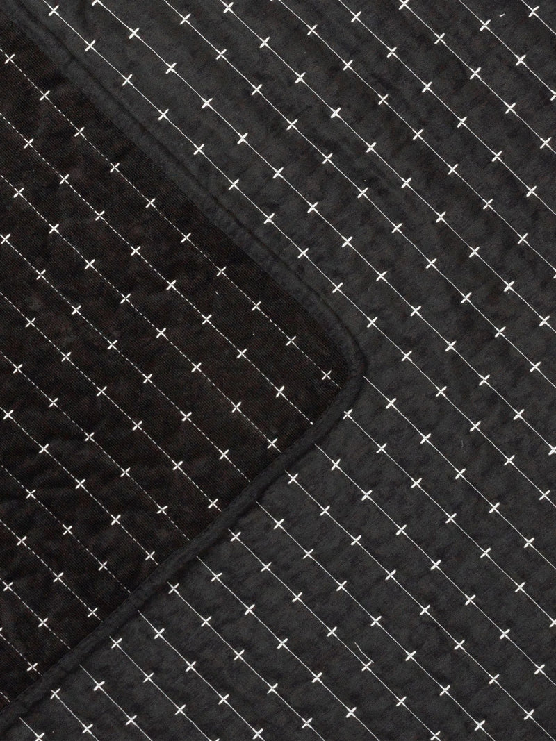 Paoletti Black Henley Pin-Cord Bedspread