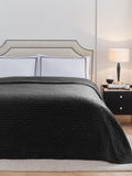 Paoletti Black Henley Pin-Cord Bedspread