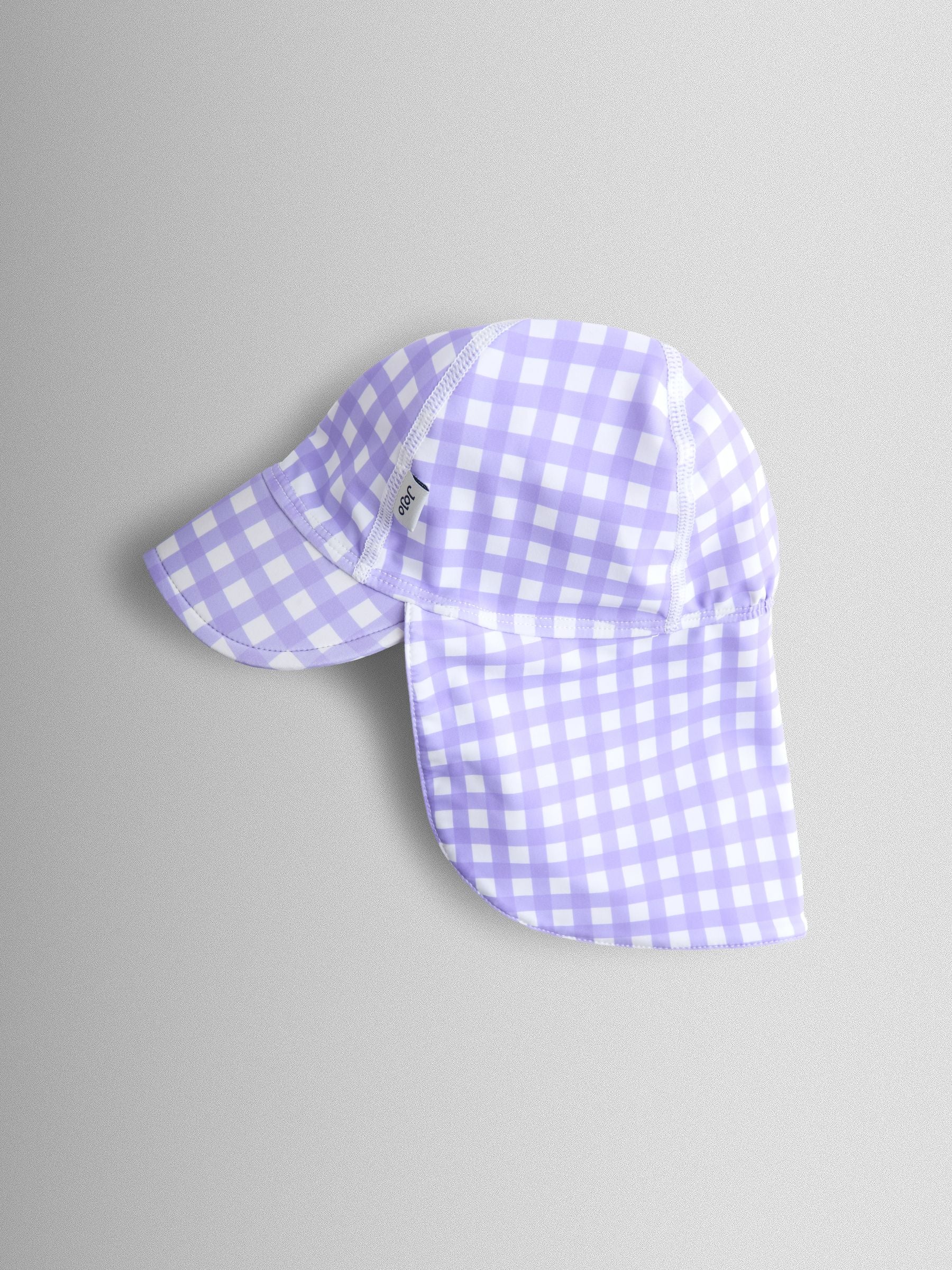 JoJo Maman Bébé Lilac Gingham UV swim hat, UK version