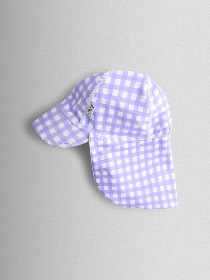 JoJo Maman Bébé Lilac Gingham UV swim hat, UK version
