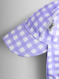 JoJo Maman Bébé Lilac Gingham UV swim hat, UK version