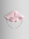 JoJo Maman Bébé pink cherry stripe sun hat, imported from the UK
