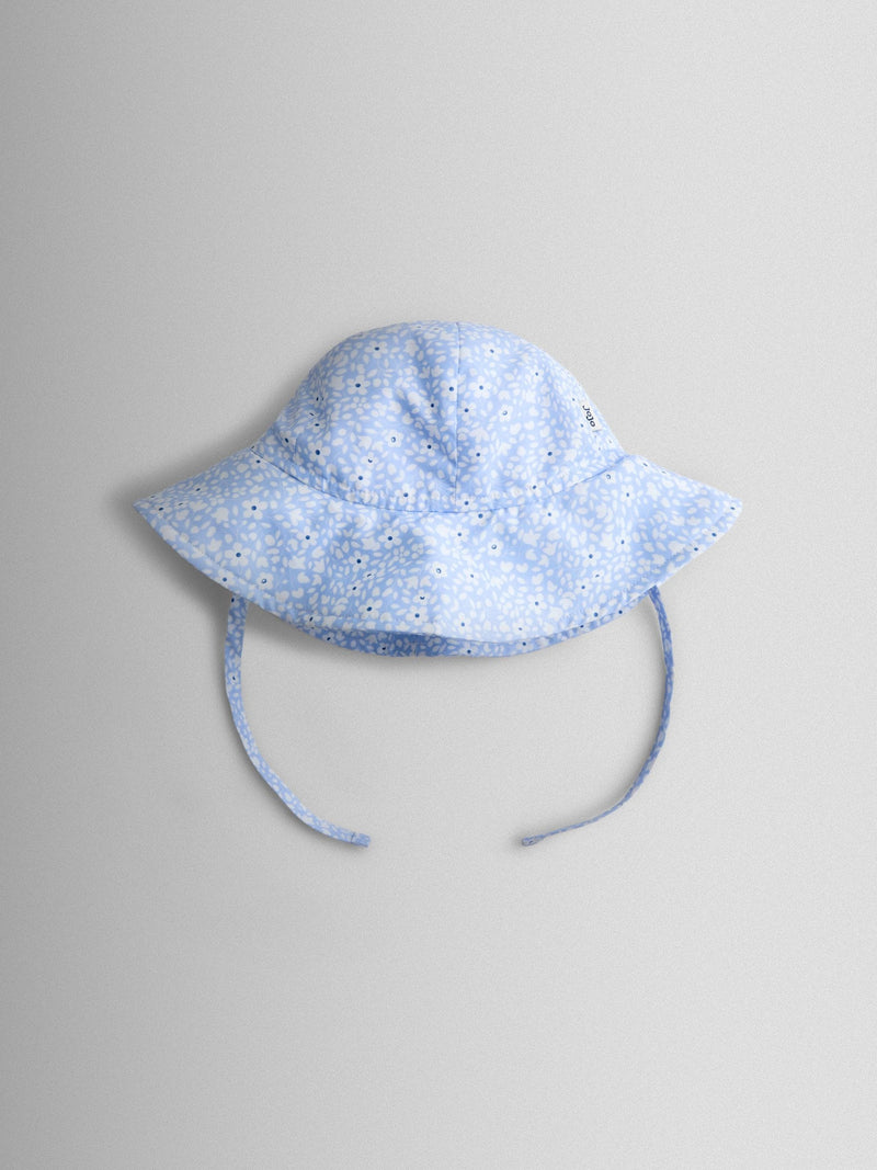 JoJo Maman Bébé blue ditsy floppy swim hat - British product