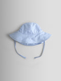 JoJo Maman Bébé blue cherry stripe floppy swim hat, UK version