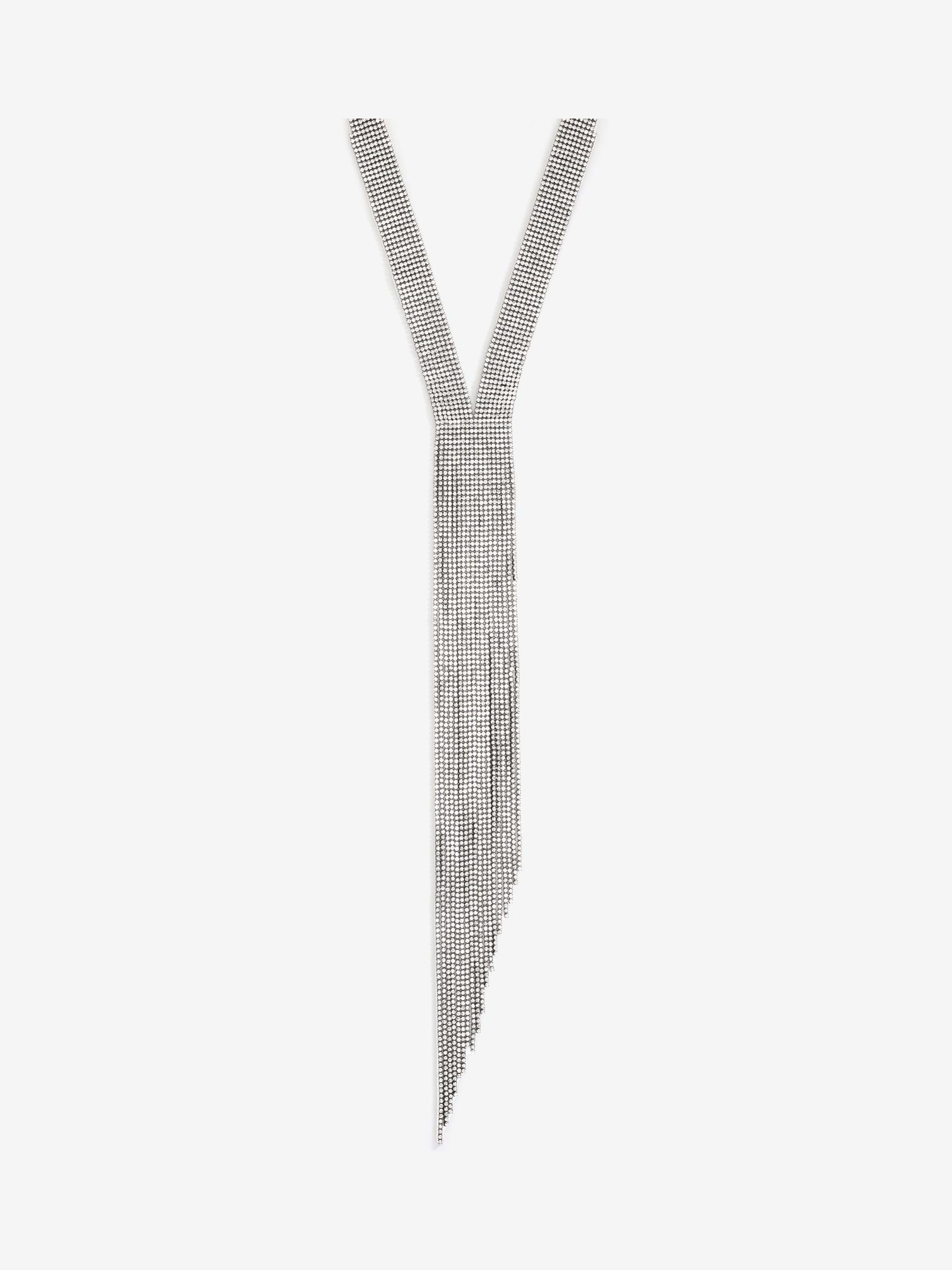 Mood Black Crystal Y Drop Necklace 600mm, imported from the UK