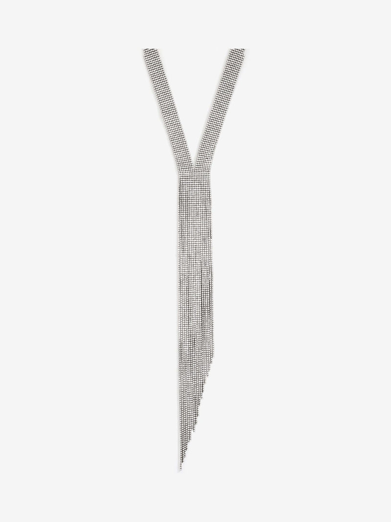 Mood Black Crystal Y Drop Necklace 600mm, imported from the UK
