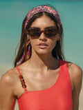 Friends Like These brown round slim sunglasses, imported from the UK