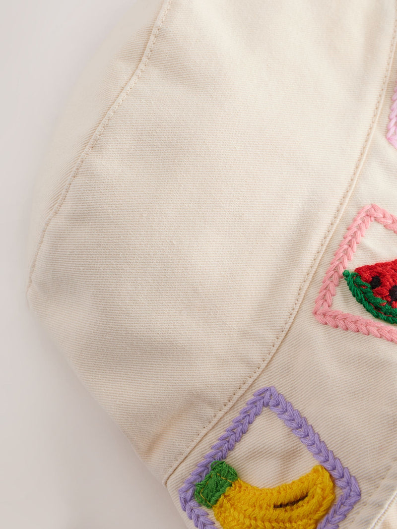 Fruit embroidered bucket hat for children 3-10yrs (British brand)
